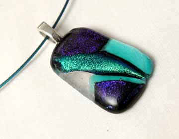 Teal and Purple Pendant