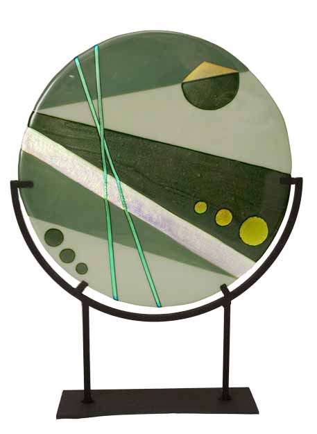 Shades of Sage Green round plate