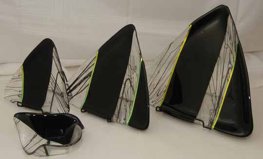 black &amp gold dichroic 8in, 10in, 12in