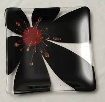 Red and Black Flower