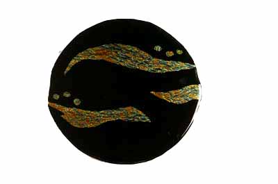 Copper Blue Green Orange Dichoic on Black- 16 inch to mount on black mirror