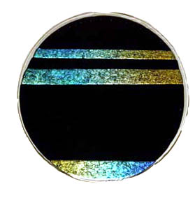 Dichroic Shades - 16 inch circle with multi-colored dichroic glass
